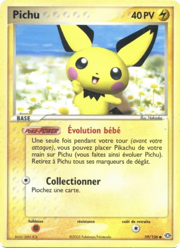 Pichu — EX Émeraude 59 French Pokémon card