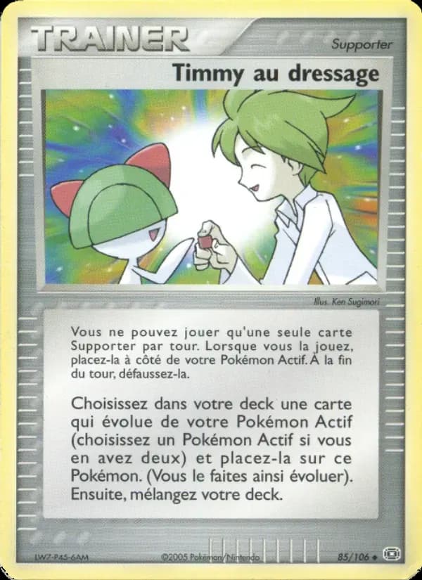Timmy au dressage — EX Émeraude 85 French Pokémon card