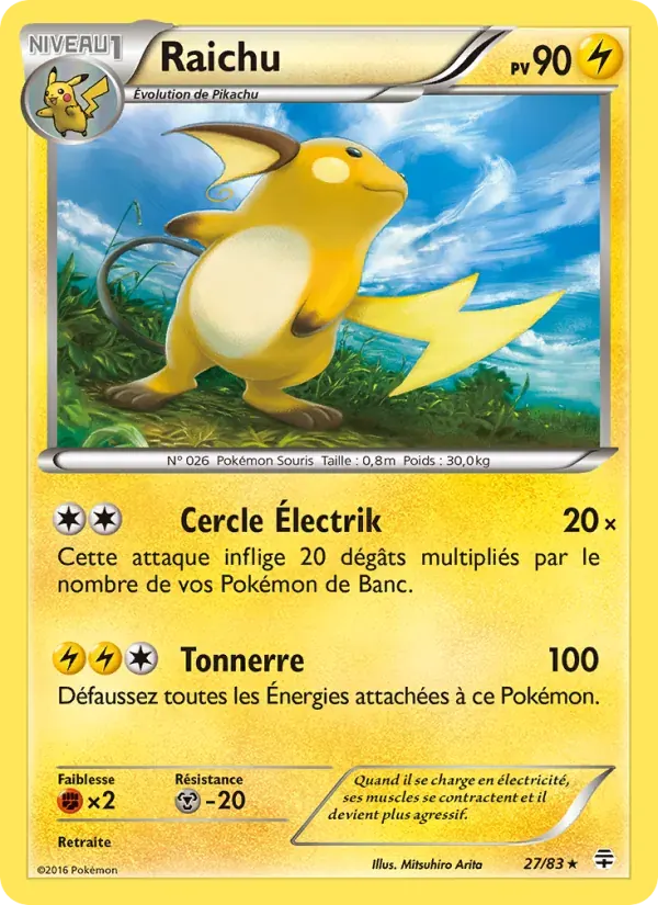 Raichu — Générations 27 French Pokémon card
