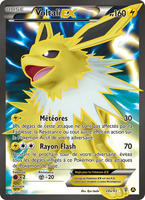 Voltali-EX — Générations 28 French Pokémon card