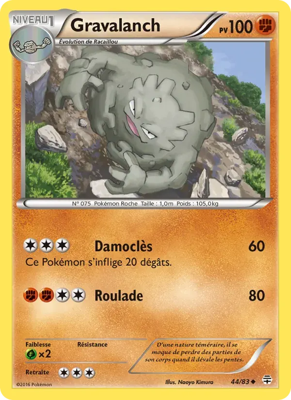 Gravalanch — Générations 44 French Pokémon card