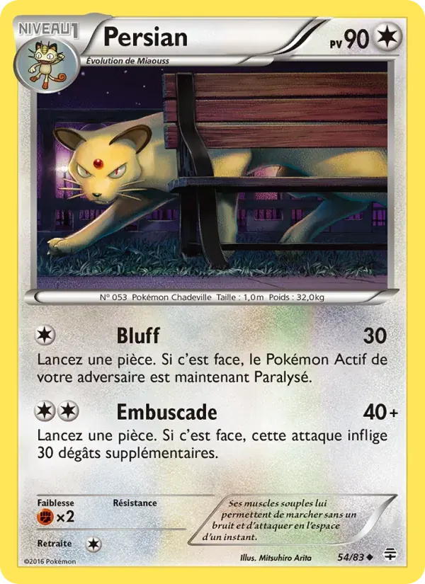 Persian — Générations 54 French Pokémon card