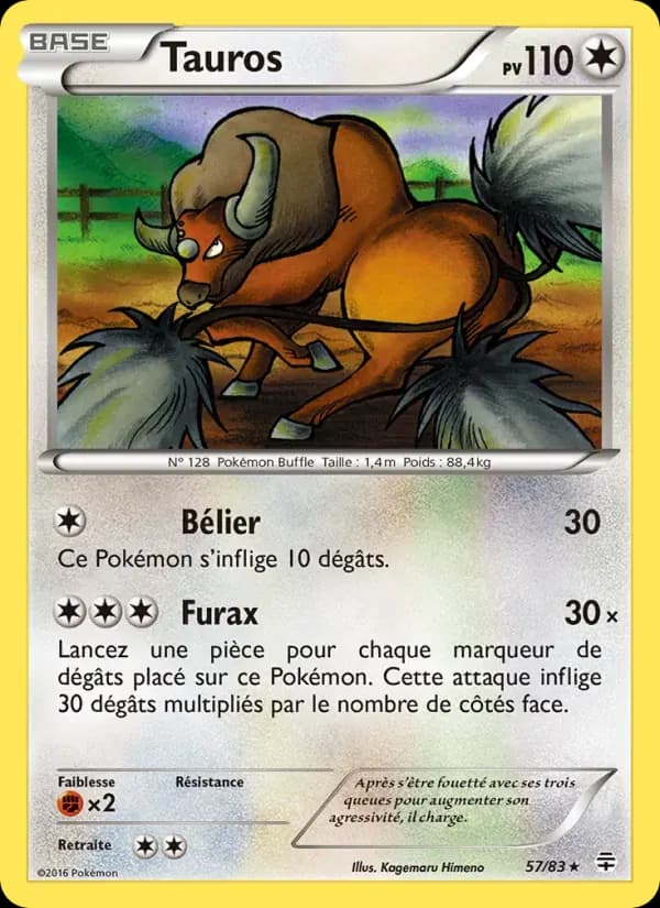 Tauros — Générations 57 French Pokémon card