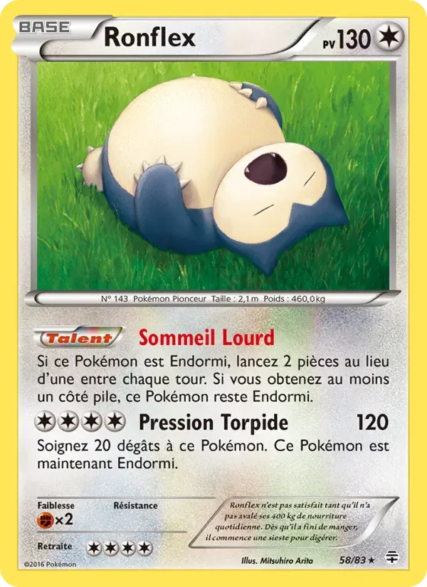 Ronflex — Générations 58 French Pokémon card