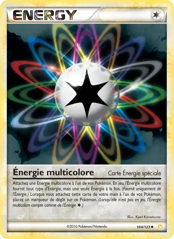 Énergie multicolore — HeartGold SoulSilver 104 French Pokémon card