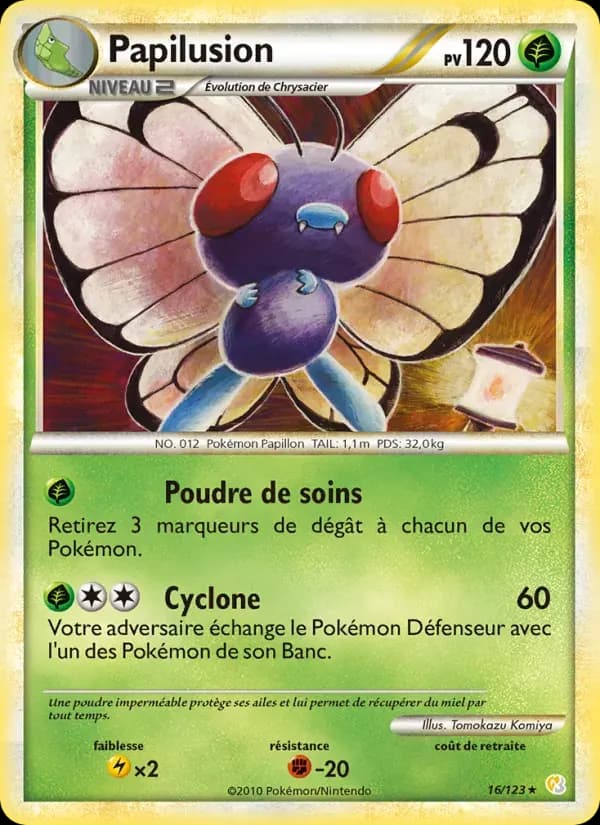 Papilusion — HeartGold SoulSilver 16 French Pokémon card