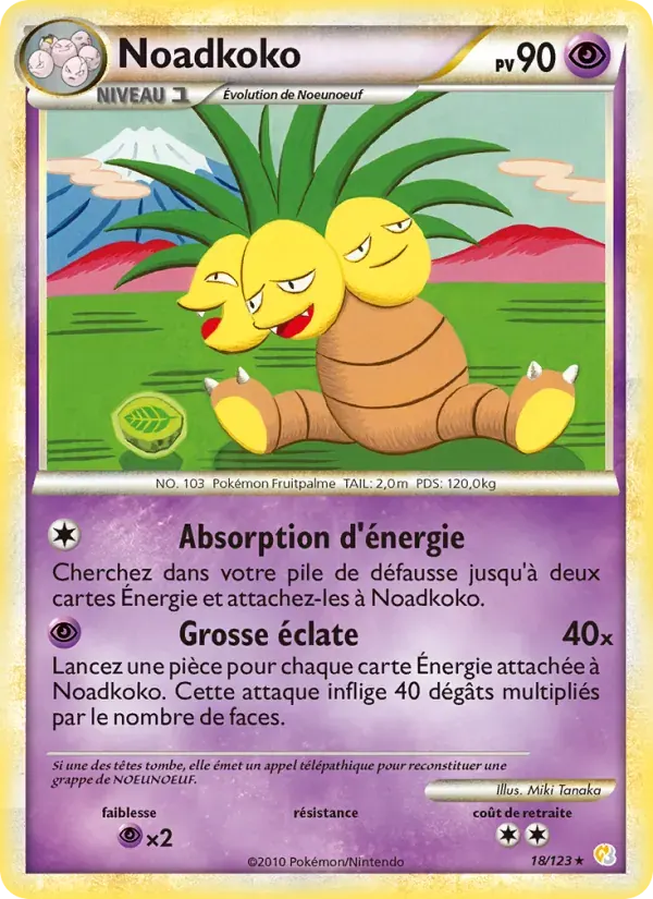 Noadkoko — HeartGold SoulSilver 18 French Pokémon card