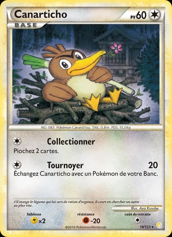 Canarticho — HeartGold SoulSilver 19 French Pokémon card