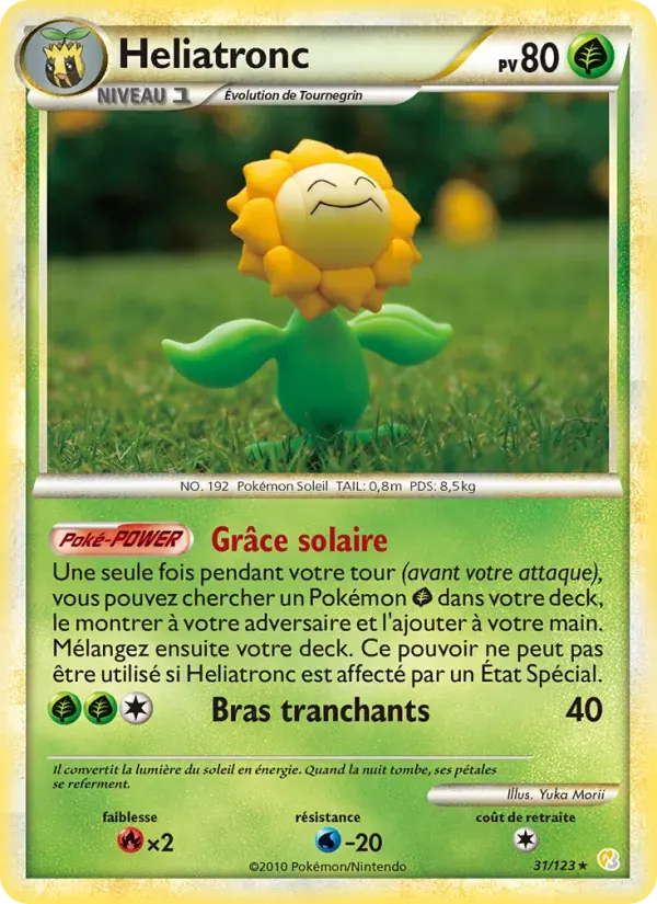 Héliatronc — HeartGold SoulSilver 31 French Pokémon card