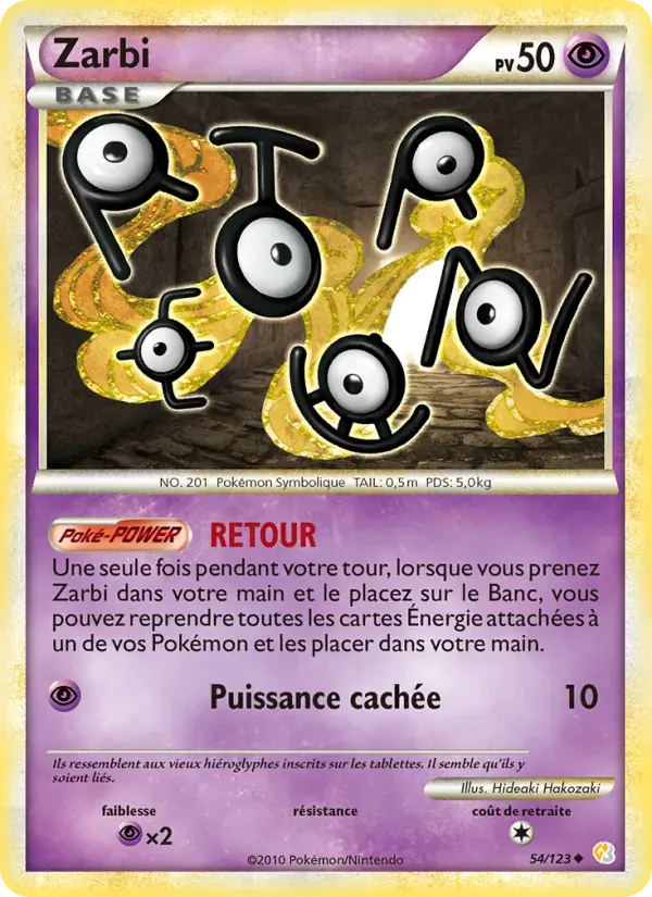 Zarbi — HeartGold SoulSilver 54 French Pokémon card