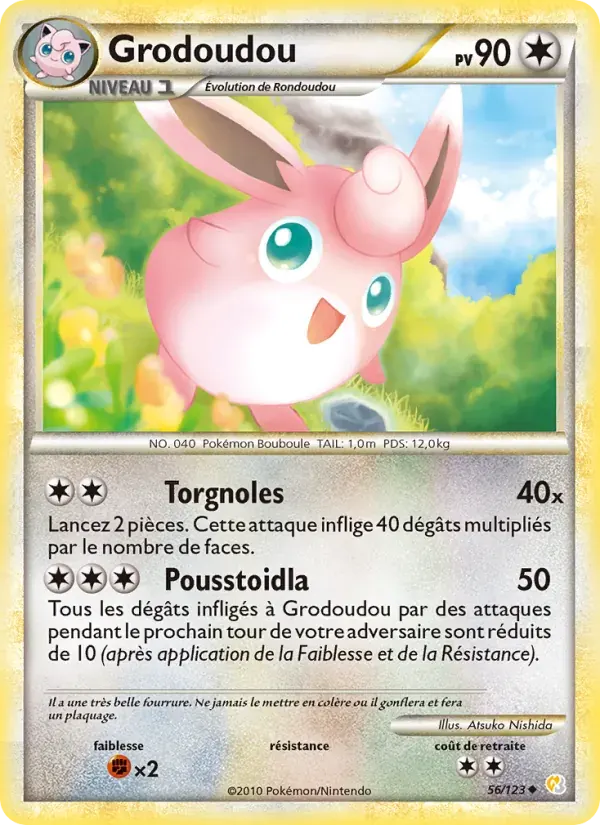 Grodoudou — HeartGold SoulSilver 56 French Pokémon card