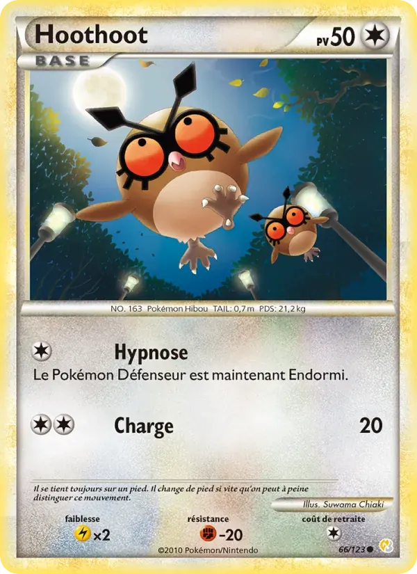 Hoothoot — HeartGold SoulSilver 66 French Pokémon card