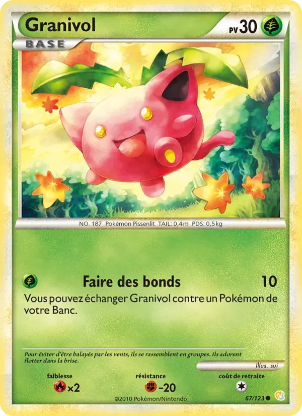 Granivol — HeartGold SoulSilver 67 French Pokémon card