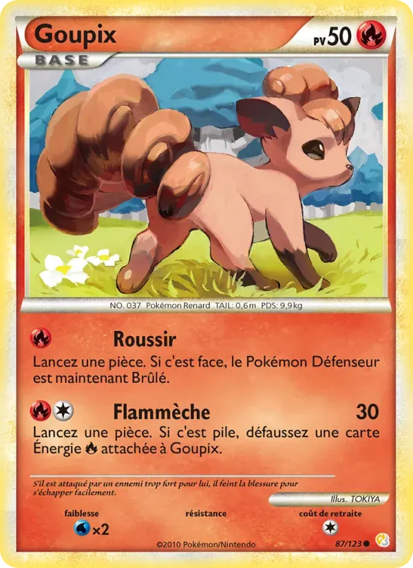 Goupix — HeartGold SoulSilver 87 French Pokémon card