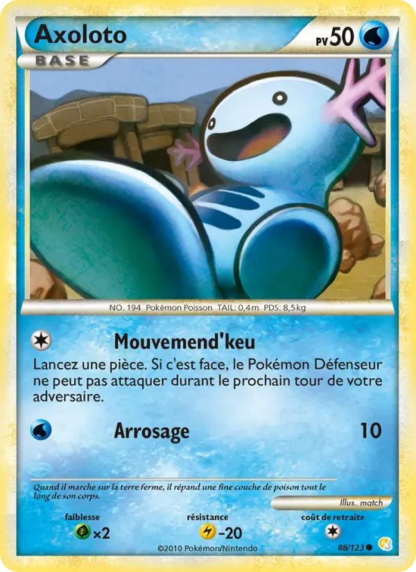 Axoloto — HeartGold SoulSilver 88 French Pokémon card