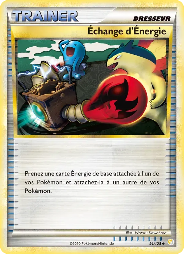 Échange d’Énergie — HeartGold SoulSilver 91 French Pokémon card