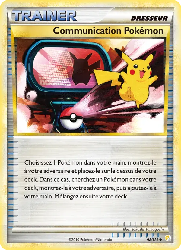 Communication Pokémon — HeartGold SoulSilver 98 French Pokémon card