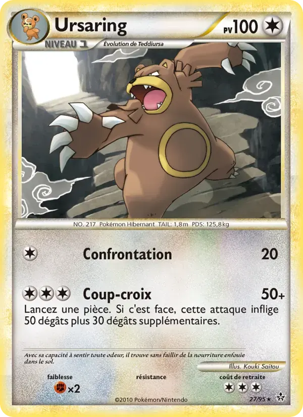Ursaring — Déchaînement 27 French Pokémon card