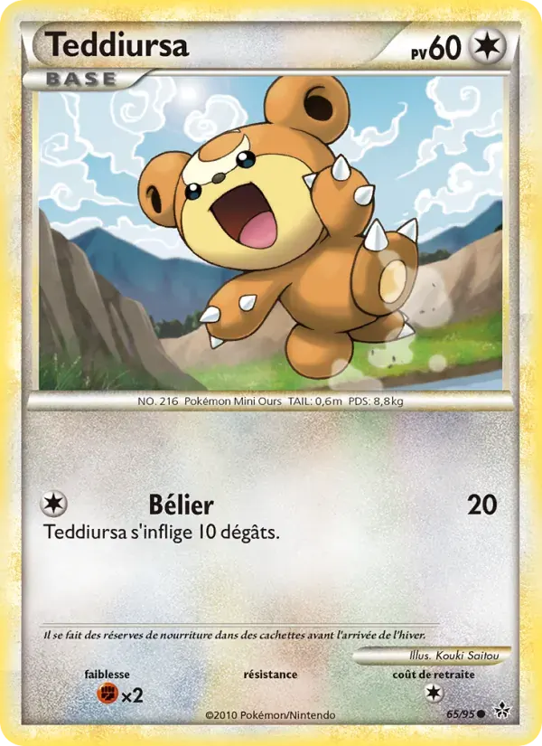 Teddiursa — Déchaînement 65 French Pokémon card