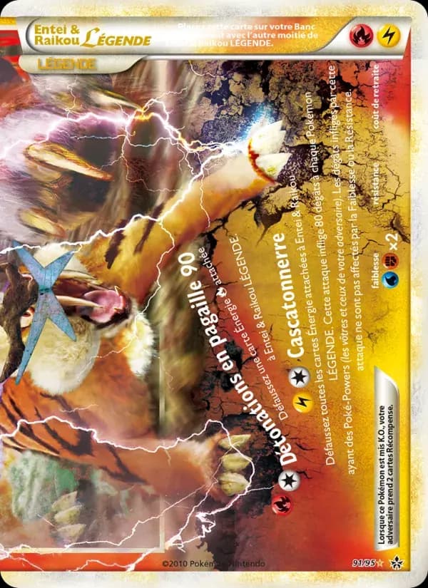 Entei & Raikou LÉGENDE (bas) — Déchaînement 91 French Pokémon card