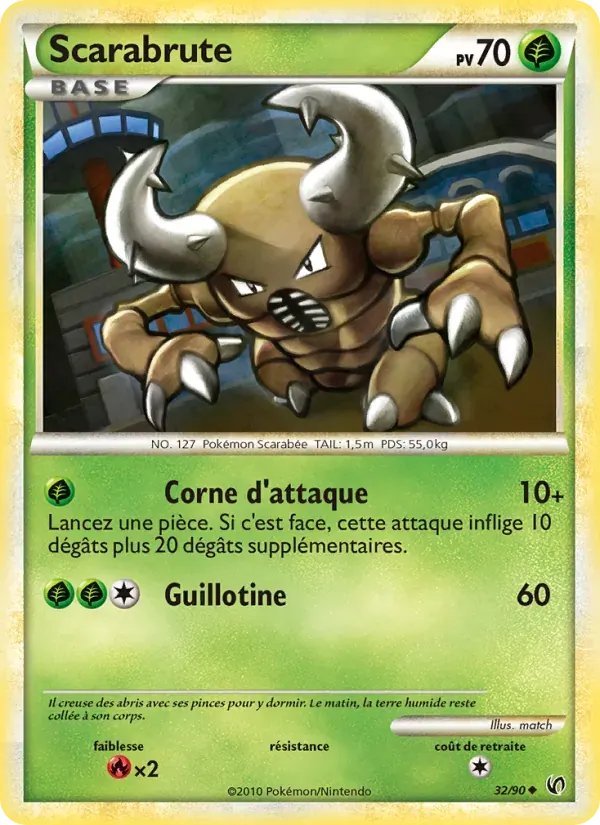 Scarabrute — Indomptable 32 French Pokémon card