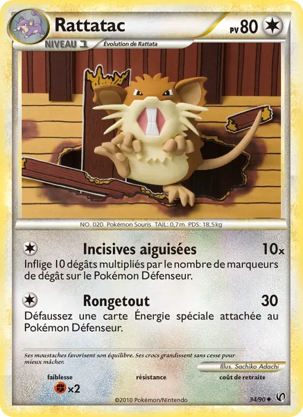 Rattatac — Indomptable 34 French Pokémon card