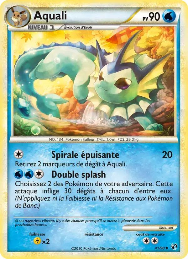 Aquali — Indomptable 41 French Pokémon card