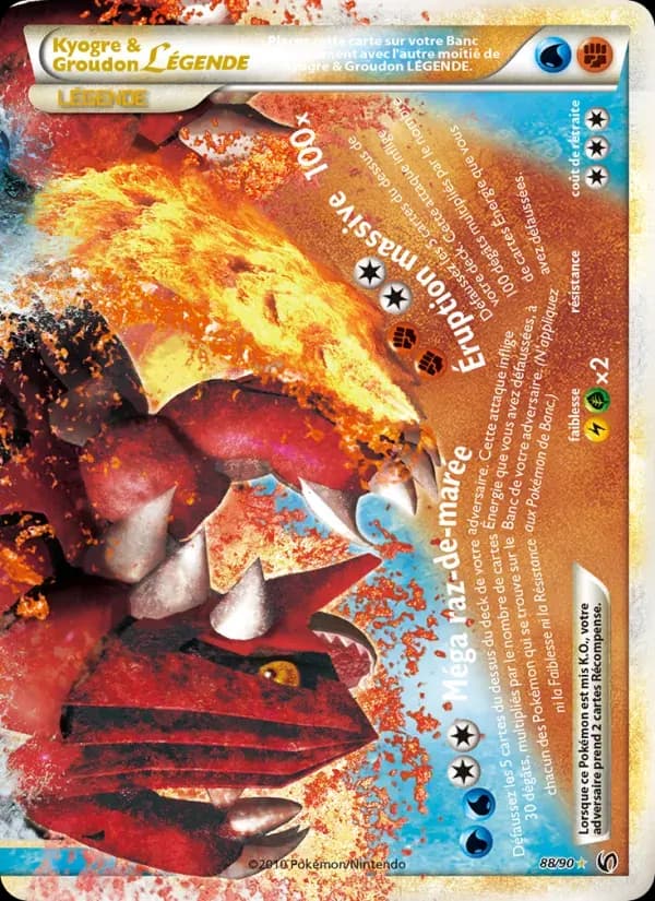 Kyogre & Groudon LÉGENDE — Indomptable 88 French Pokémon card