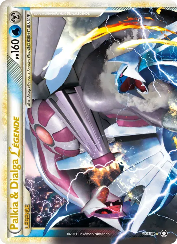 Palkia & Dialga LÉGENDE — Triomphant 101 French Pokémon card