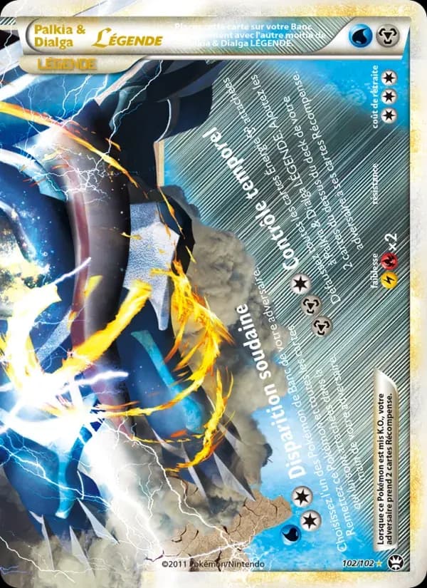 Palkia & Dialga LÉGENDE — Triomphant 102 French Pokémon card