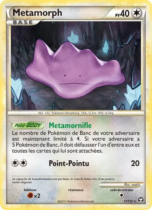 Métamorph — Triomphant 17 French Pokémon card