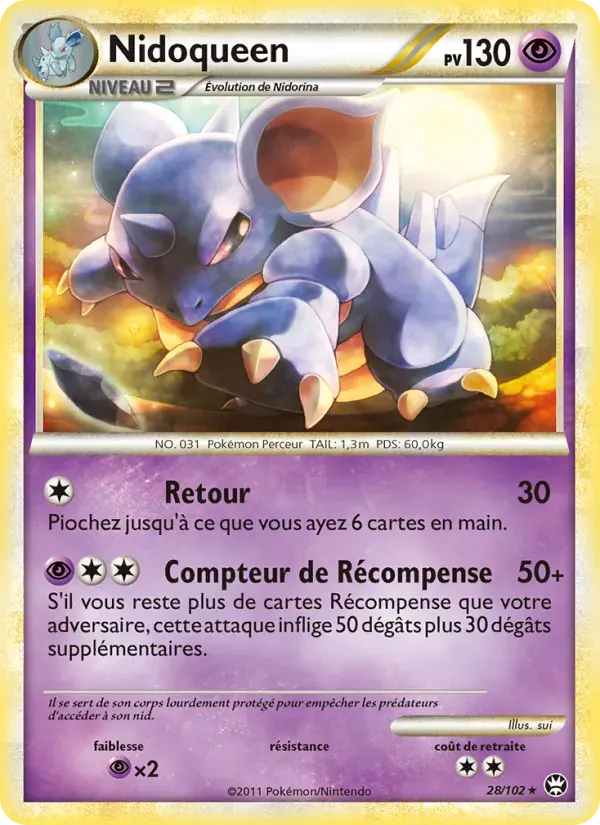 Nidoqueen — Triomphant 28 French Pokémon card