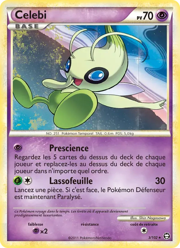 Celebi — Triomphant 3 French Pokémon card