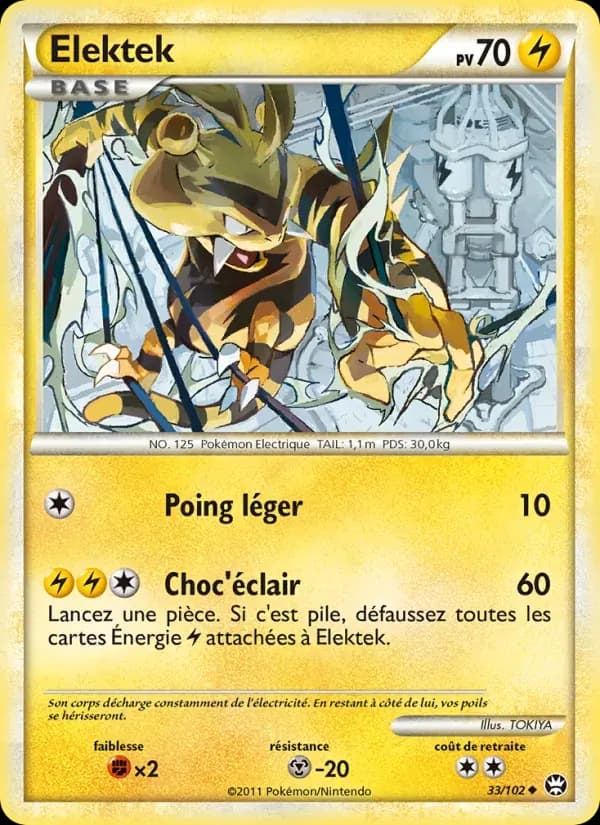 Elektek — Triomphant 33 French Pokémon card