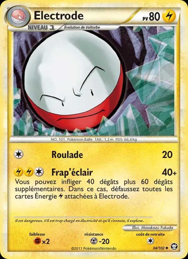 Électrode — Triomphant 34 French Pokémon card
