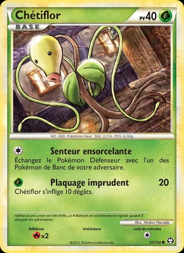 Chétiflor — Triomphant 57 French Pokémon card