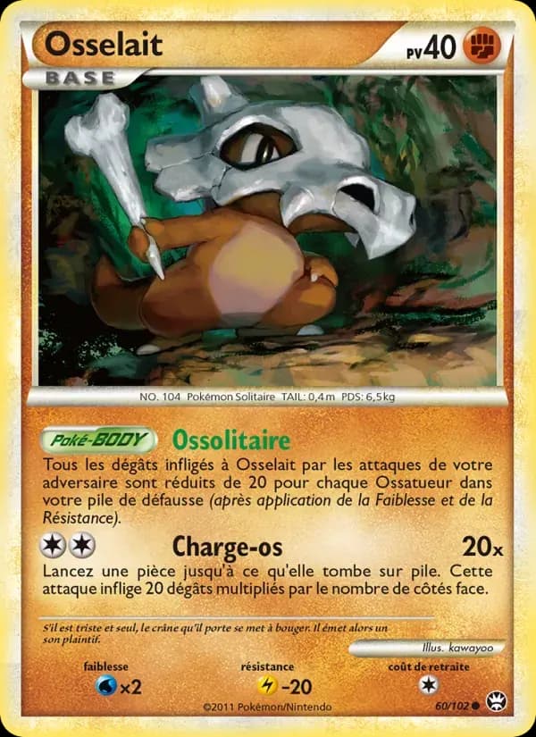 Osselait — Triomphant 60 French Pokémon card