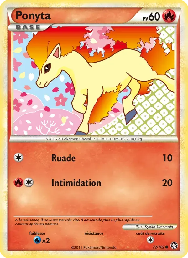 Ponyta — Triomphant 72 French Pokémon card