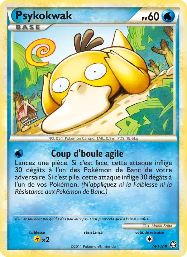 Psykokwak — Triomphant 74 French Pokémon card
