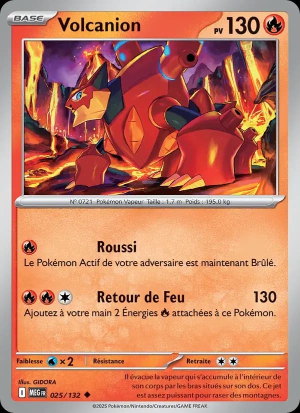Volcanion — Méga-Évolution 25 French Pokémon card
