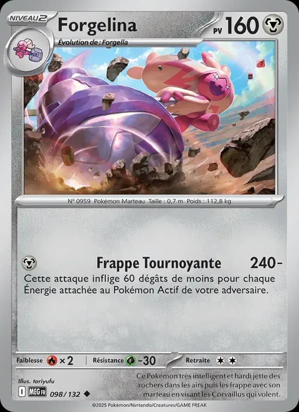 Forgelina — Méga-Évolution 98 French Pokémon card