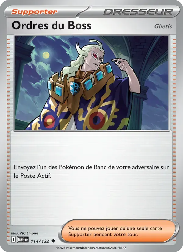 Ordres du Boss — Méga-Évolution 114 French Pokémon card