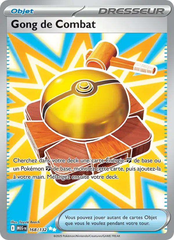 Gong de Combat — Méga-Évolution 168 French Pokémon card