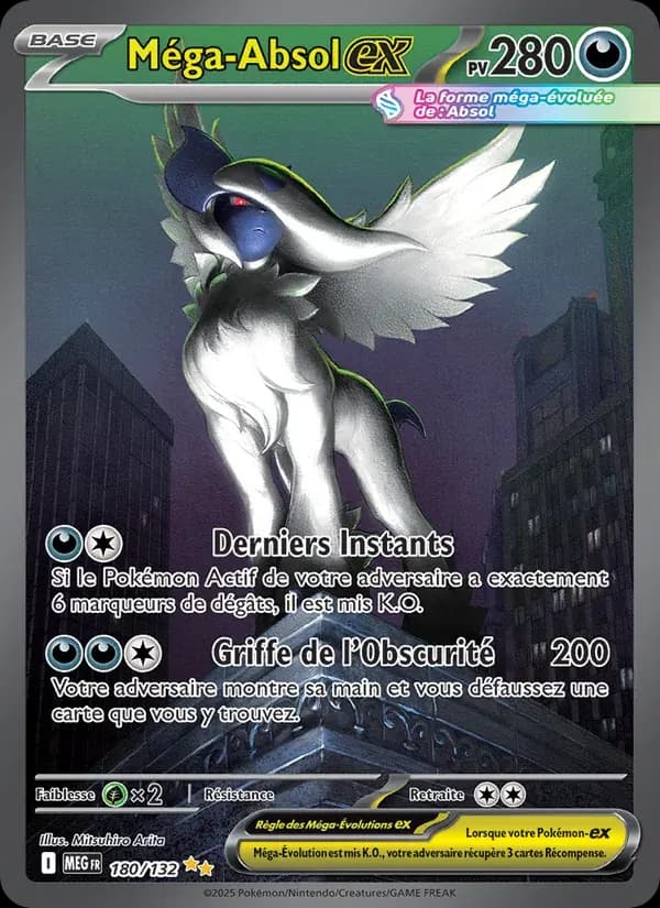Méga-Absol-ex — Méga-Évolution 180 French Pokémon card