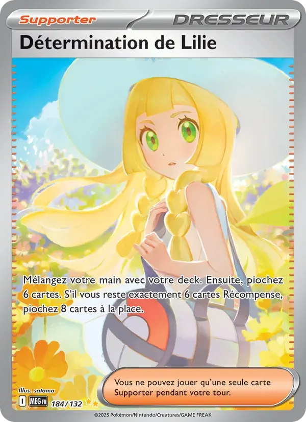 Détermination de Lilie — Méga-Évolution 184 French Pokémon card