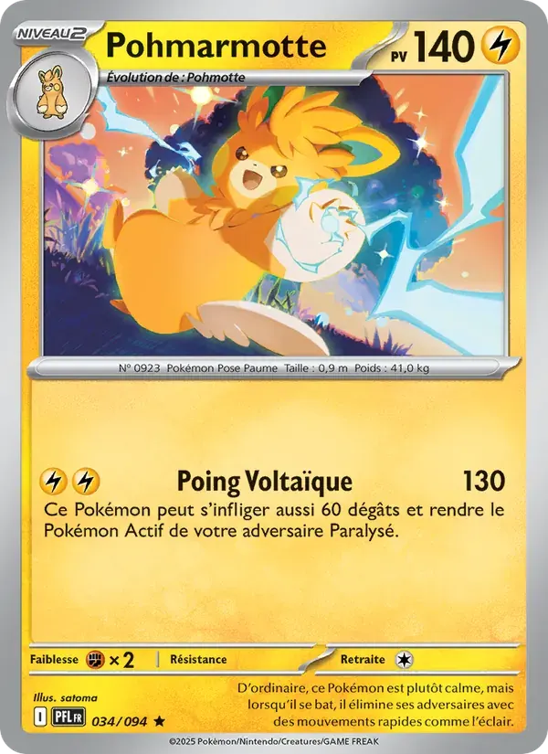 Pohmarmotte — Flammes Fantasmagoriques 34 French Pokémon card