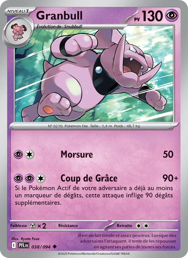 Granbull — Flammes Fantasmagoriques 38 French Pokémon card