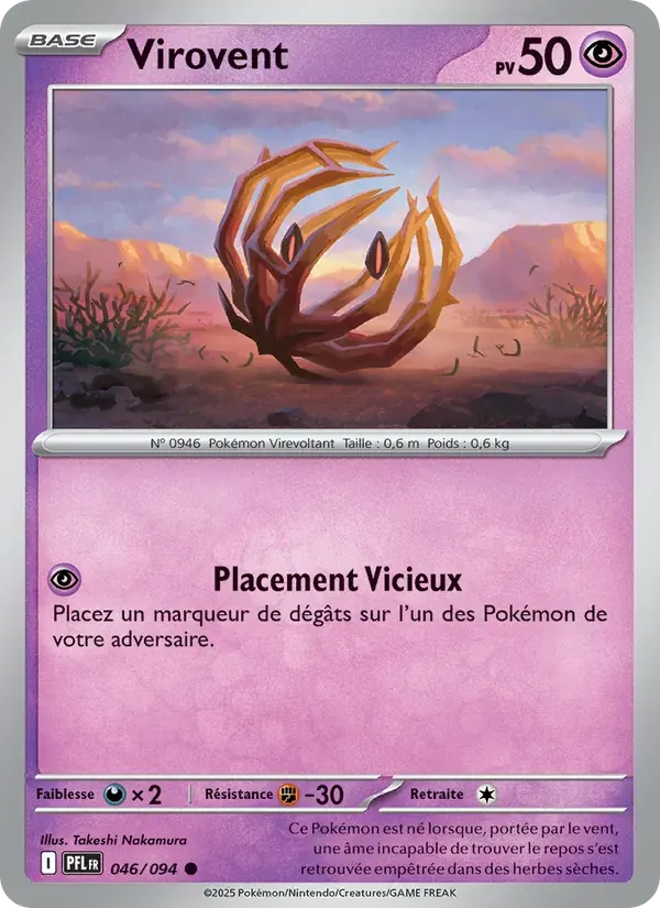Virovent — Flammes Fantasmagoriques 46 French Pokémon card