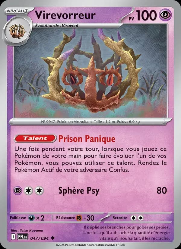 Virevorreur — Flammes Fantasmagoriques 47 French Pokémon card