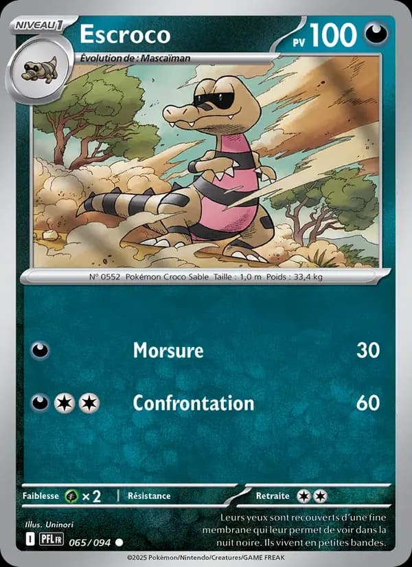 Escroco — Flammes Fantasmagoriques 65 French Pokémon card